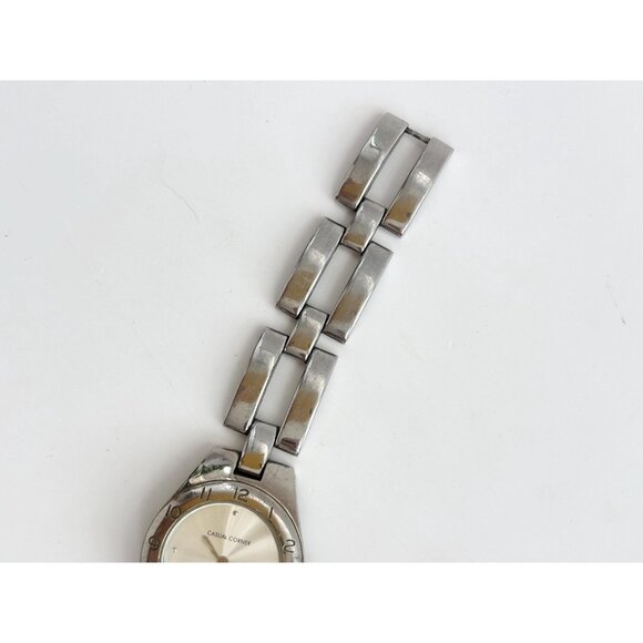Casual Corner Silver Toned 2101-L02 Chainlink Vintage Wristwatch - 25mm - WORKS! - Picture 3 of 11